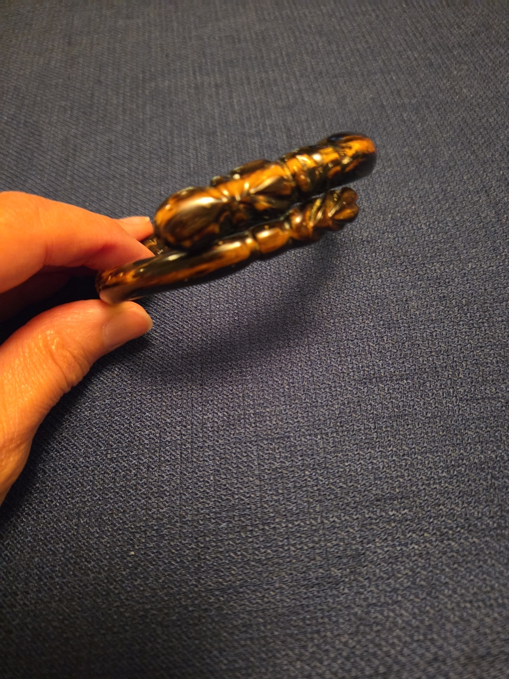 Vintage Tortoiseshell Resin Hinged Bangle Bracelet | Sculptural Statement Cuff